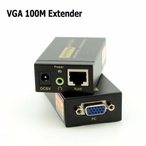 اکستندر VGA تک کابل شبکه 100 متری با صدا